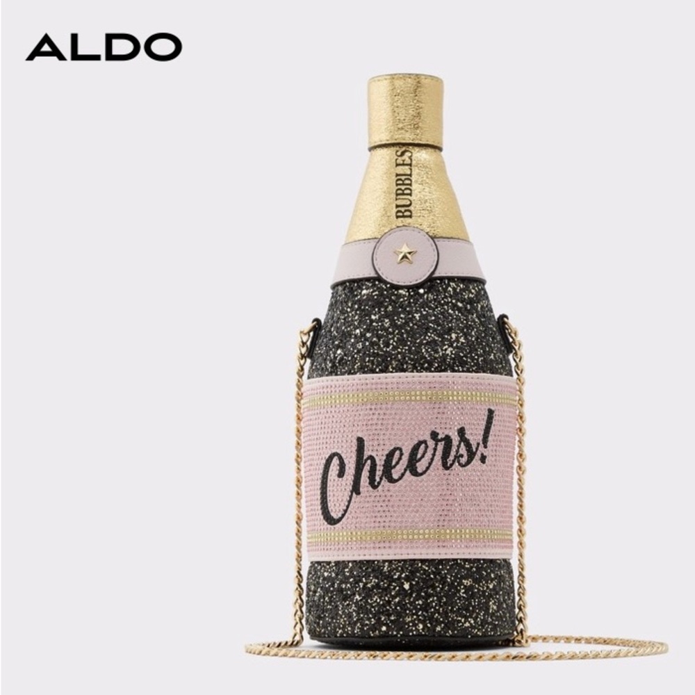 Aldo Baldromma Cheers Champagne Bottle Crossbody Bag - Picture 8 of 15